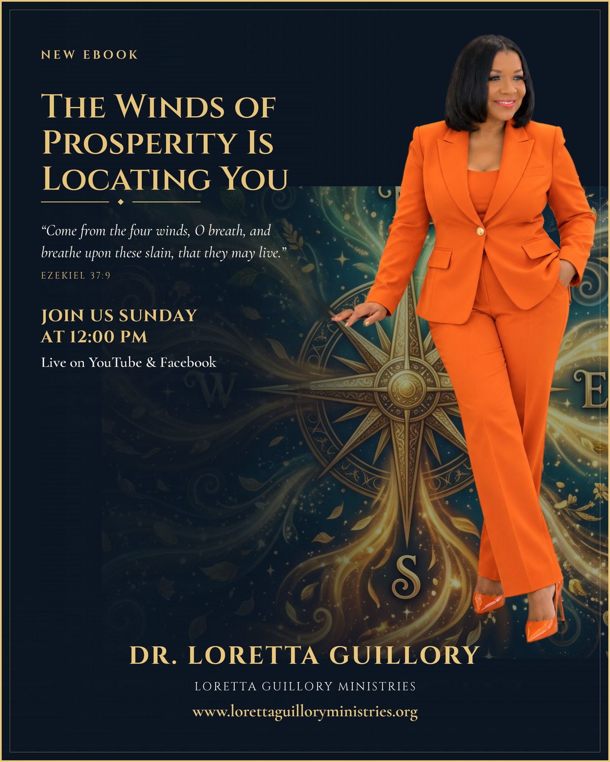 The Winds of Prosperity Is Locating You - Dr. Loretta Guillory, Sunday 12:00 PM live on YouTube and Facebook